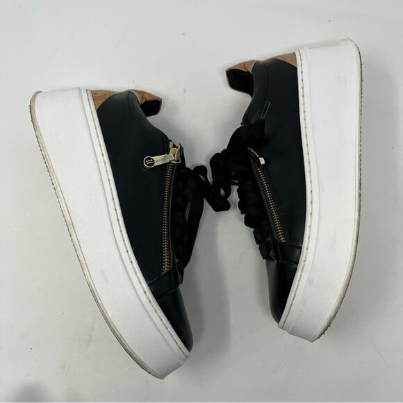 Alviero Martini Classe Map Zipper Lace Sneaker Shoes Womens Size 37 - Picture 5 of 10